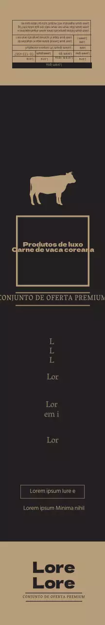 Conjunto de oferta de carne de vaca coreana de luxo Black Gold