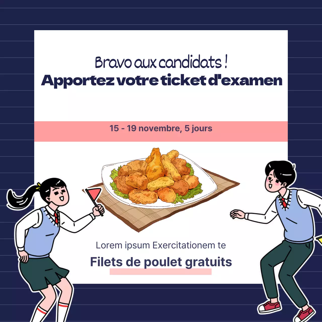Billets d'examen à prix réduit