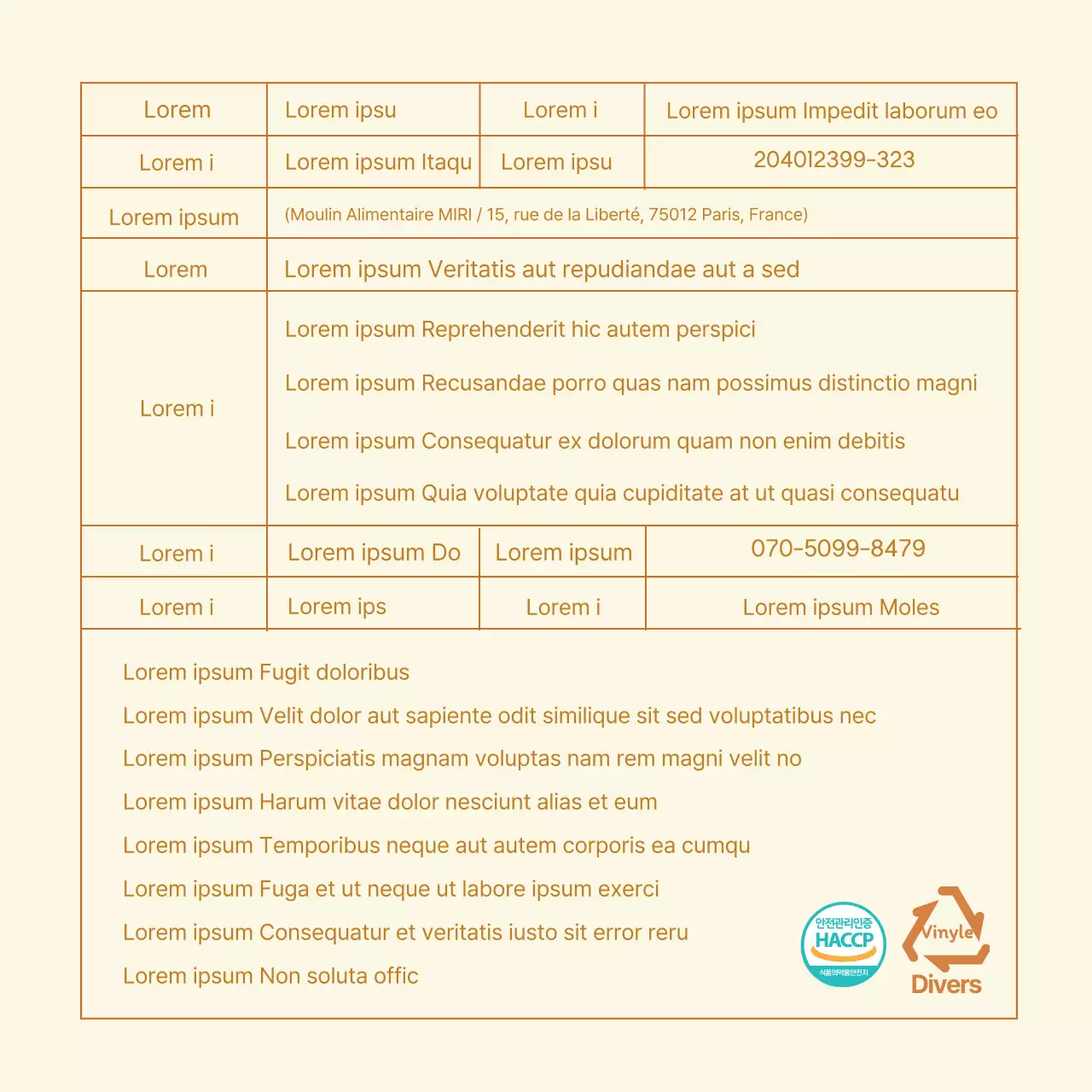 Étiquettes de détail des aliments propres avec des lettres beiges