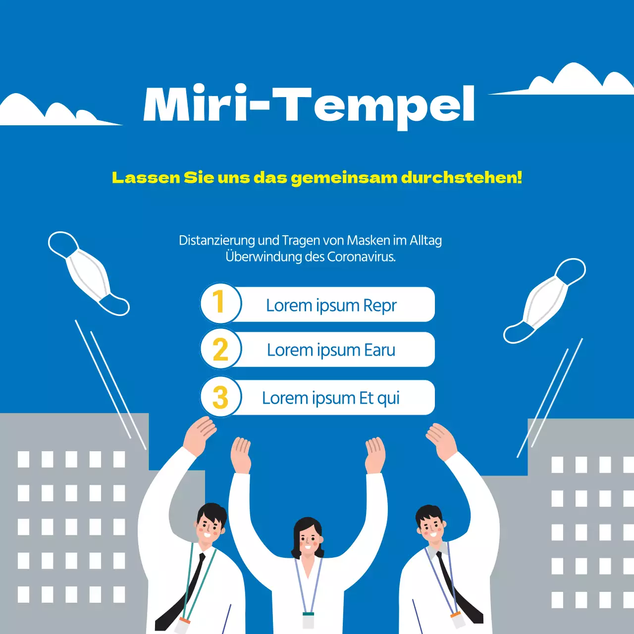 Blaue Illustration saubere Korona