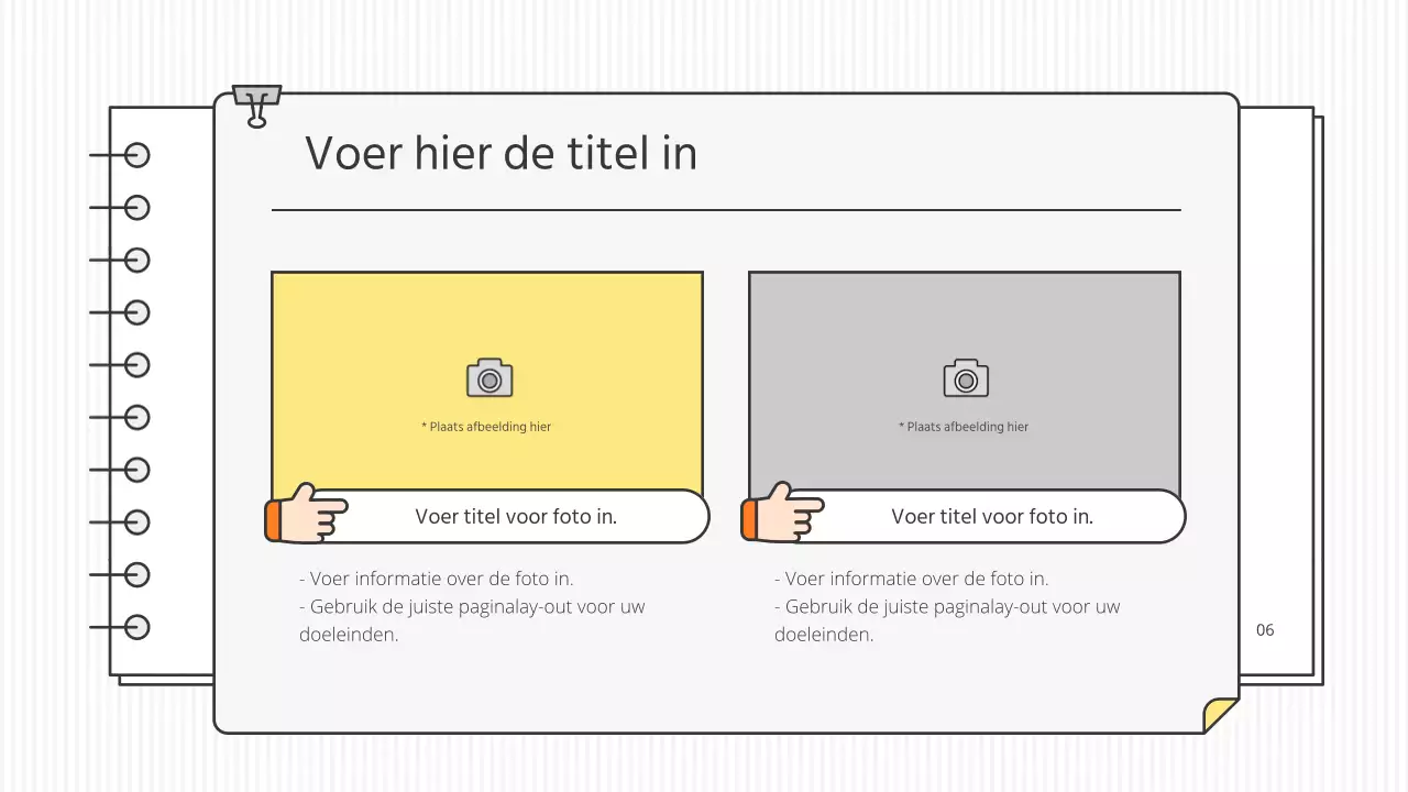 Strak conceptueel educatief presentatiepakket in wit en accentkleuren
