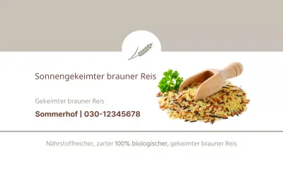 Sonnengekeimter brauner Reis