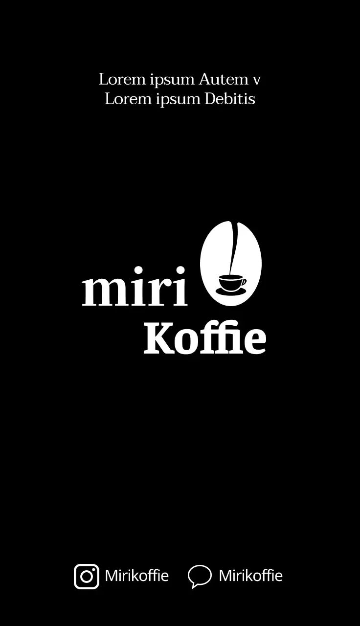 zwart-wit illustratie logo eenvoudige koffie cafe