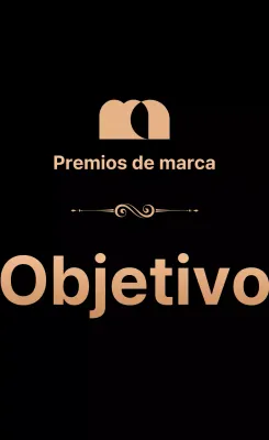 Promocione sus premios con un logotipo y texto en dorado y negro