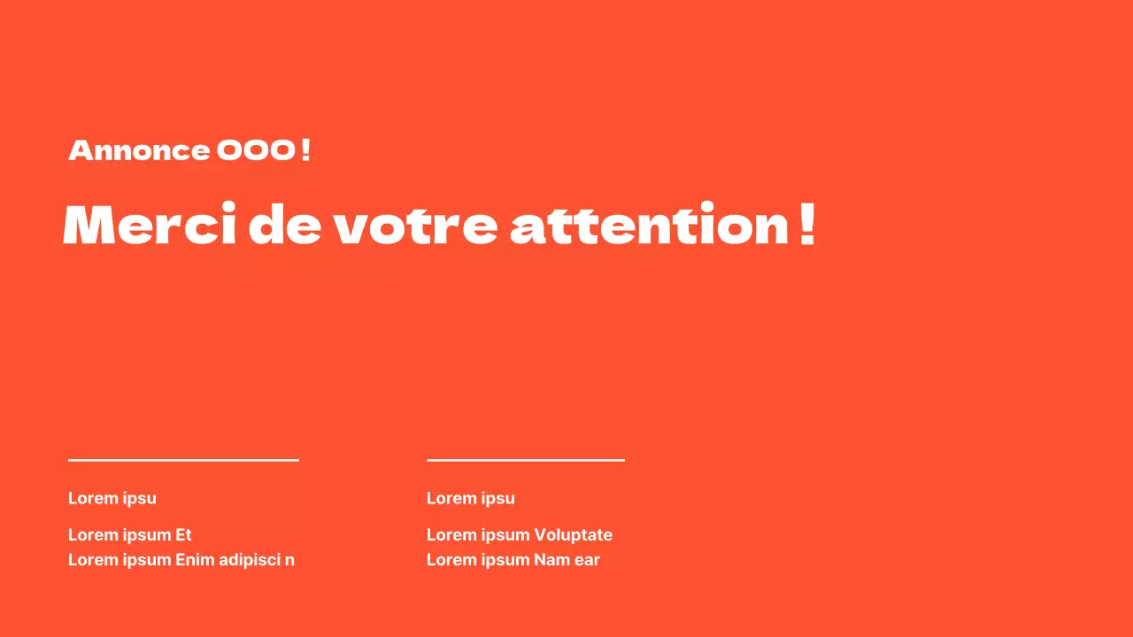 Des présentations propres