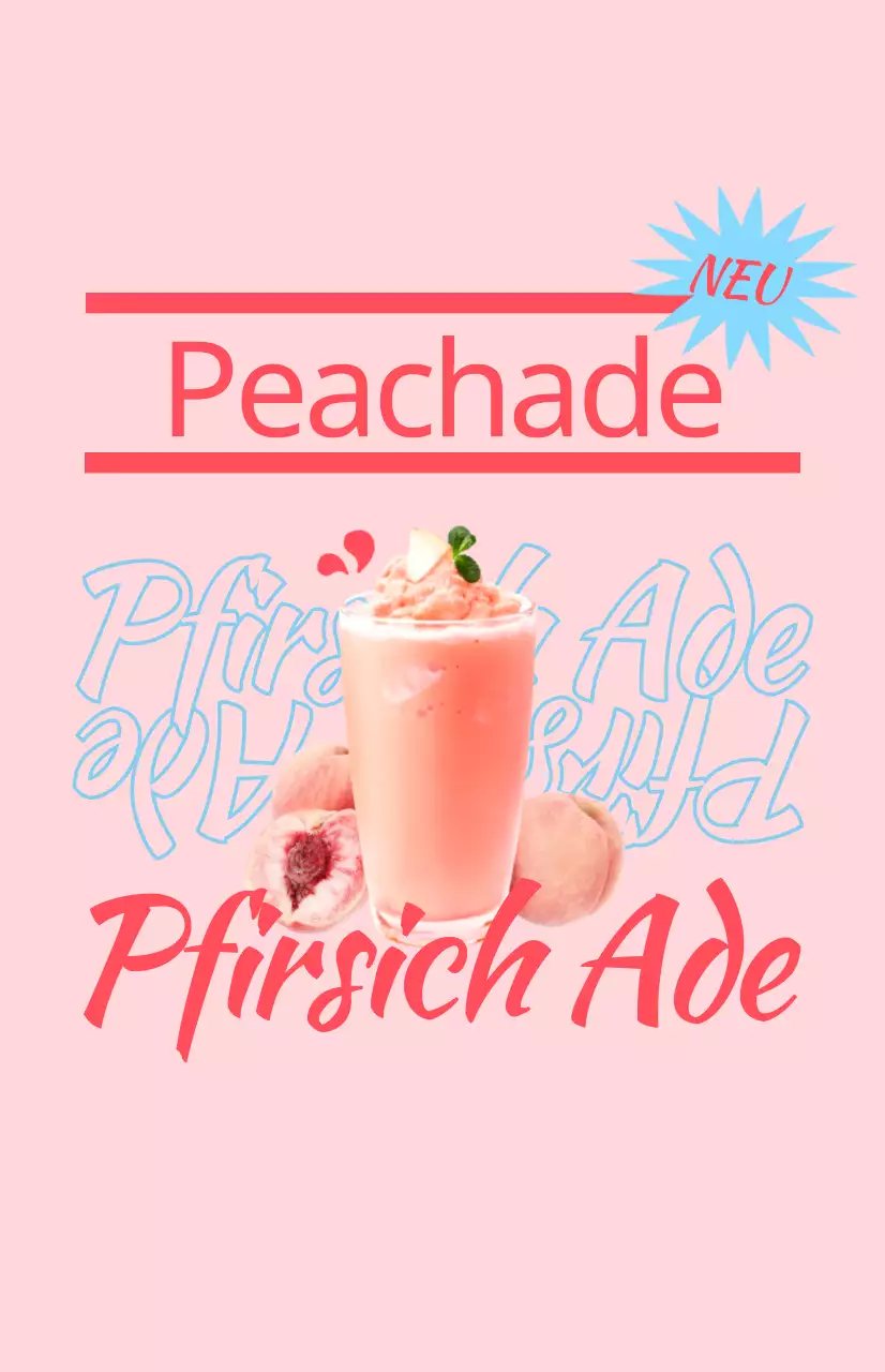 Bewerben Sie Ihr Café-Menü mit farbenfrohen, illustrierten Getränkebildern und Texten