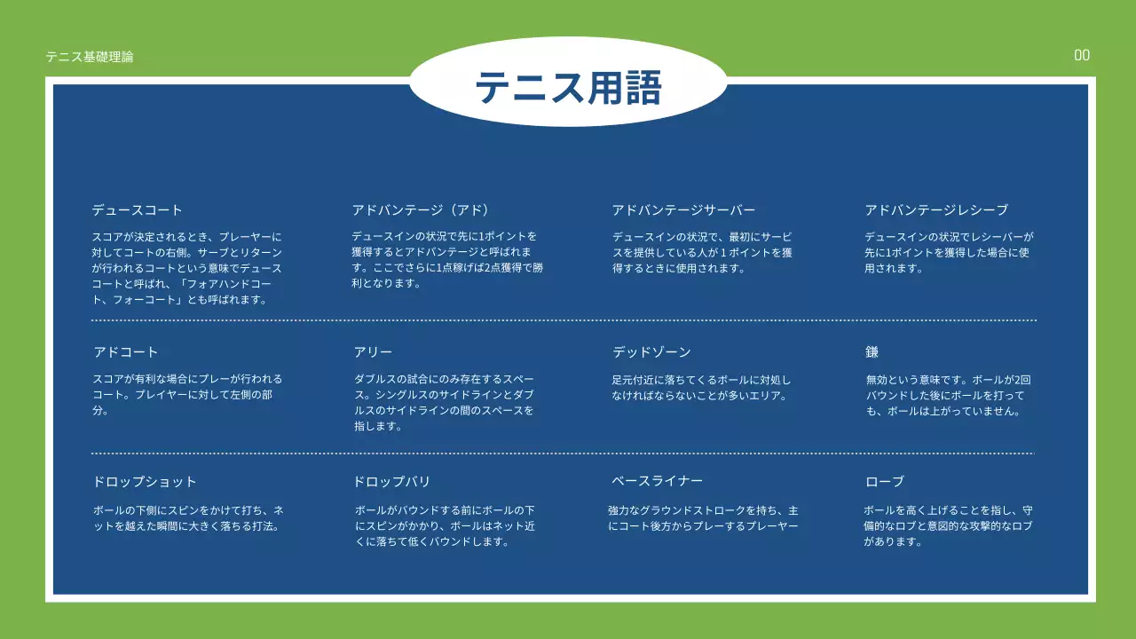 緑 シンプル スポーツ 資料 プレゼンテーション