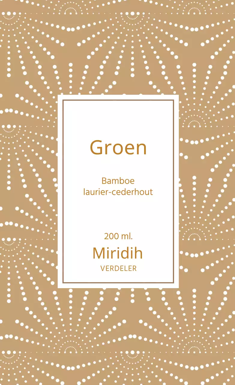 Beige decoratief patroon diffuser label