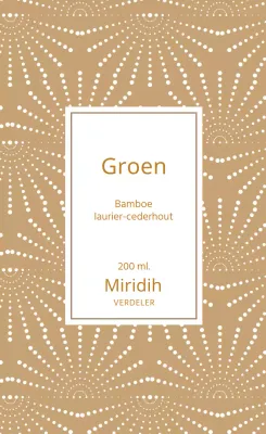 Beige decoratief patroon diffuser label