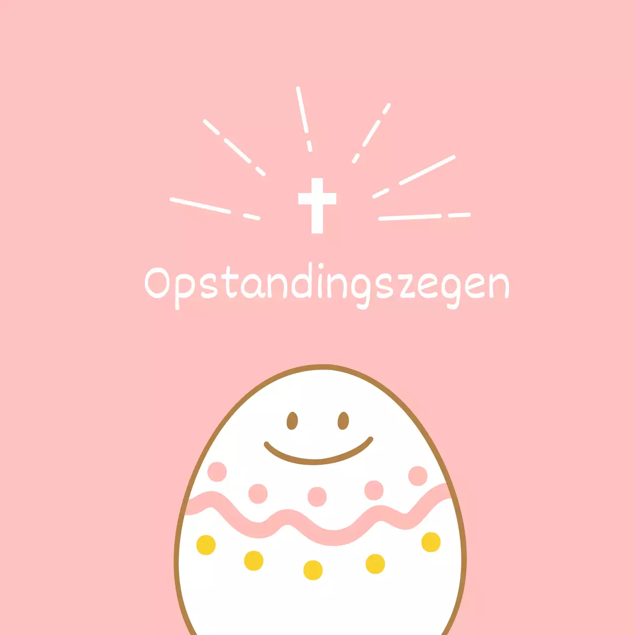 Roze schattige paaskerk cirkel sticker