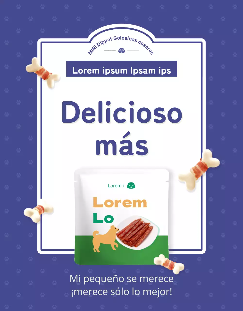 Golosinas azules y verdes para perros página detallada