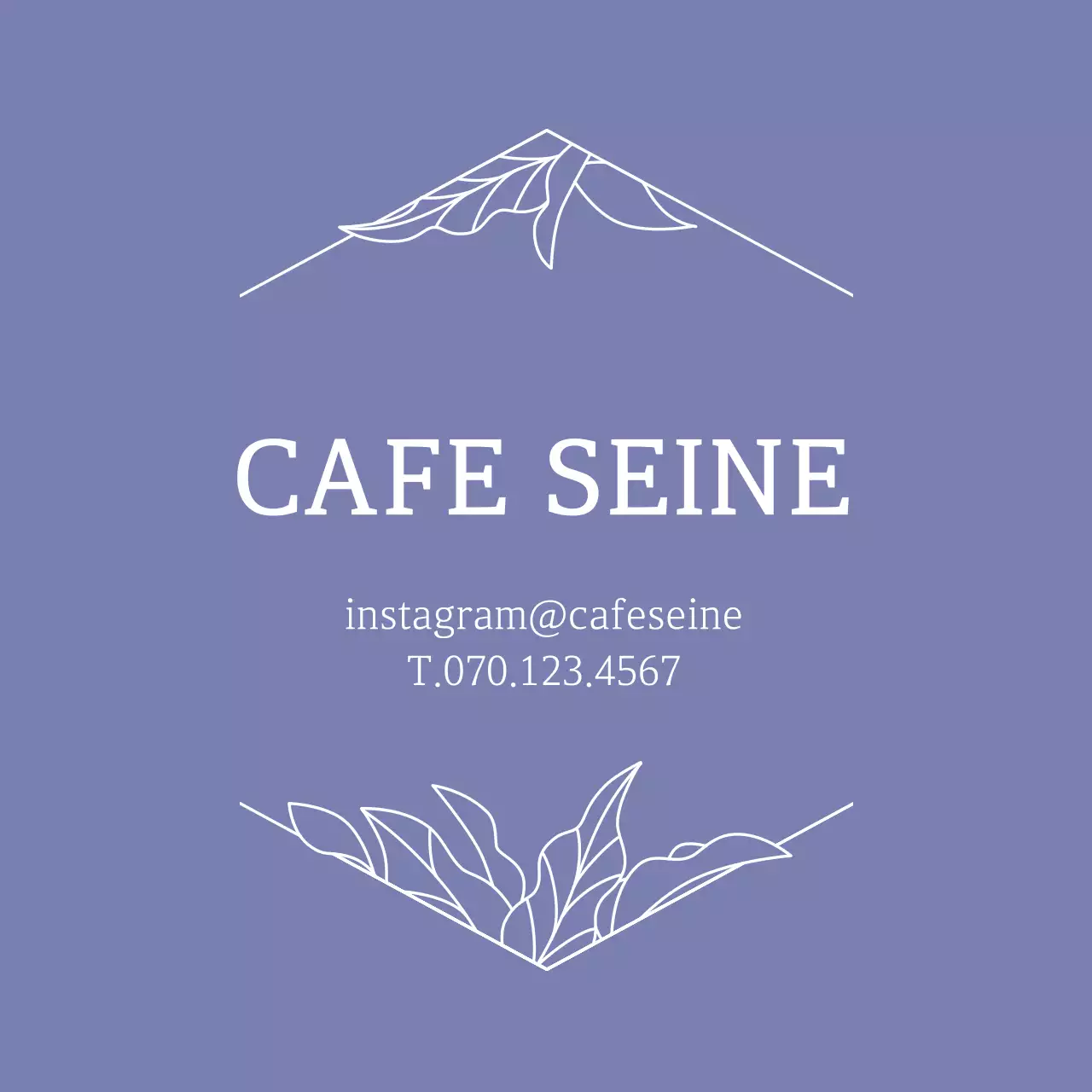 Mauve Simple Illustrated Cafe