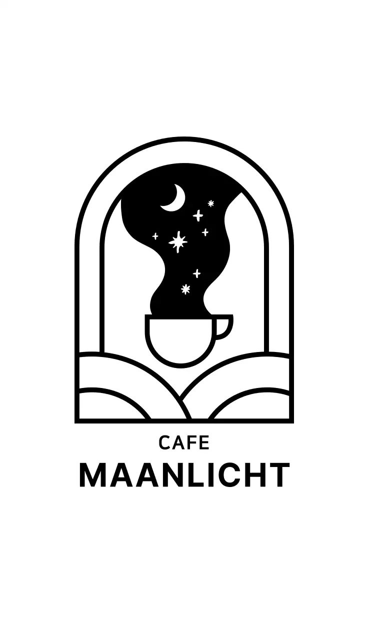 Koffie Illustratie Eenvoudig koffie illustratie visitekaartje voor cafe