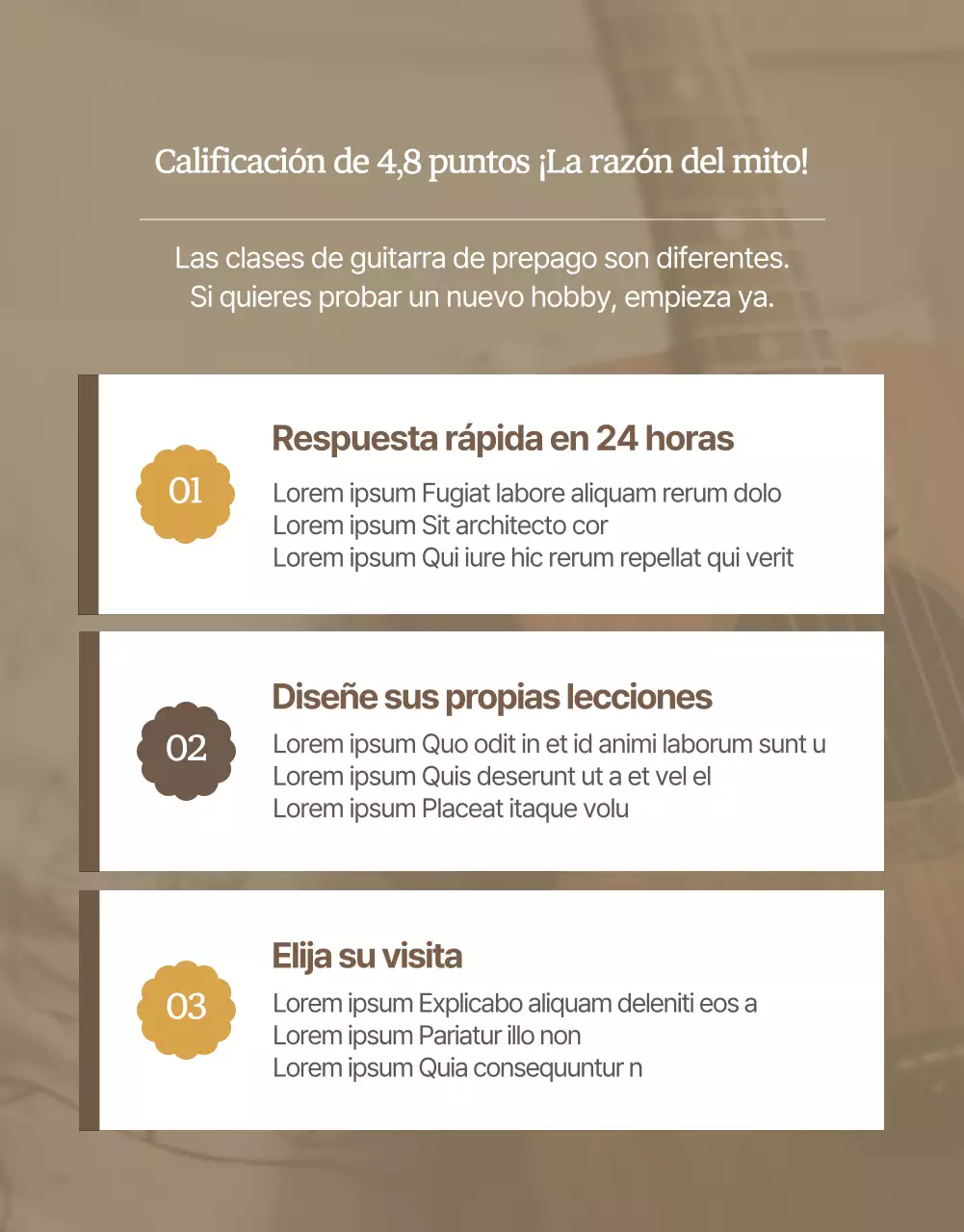 Aprende a tocar suave y emocionalmente toda la lección de guitarra detalles