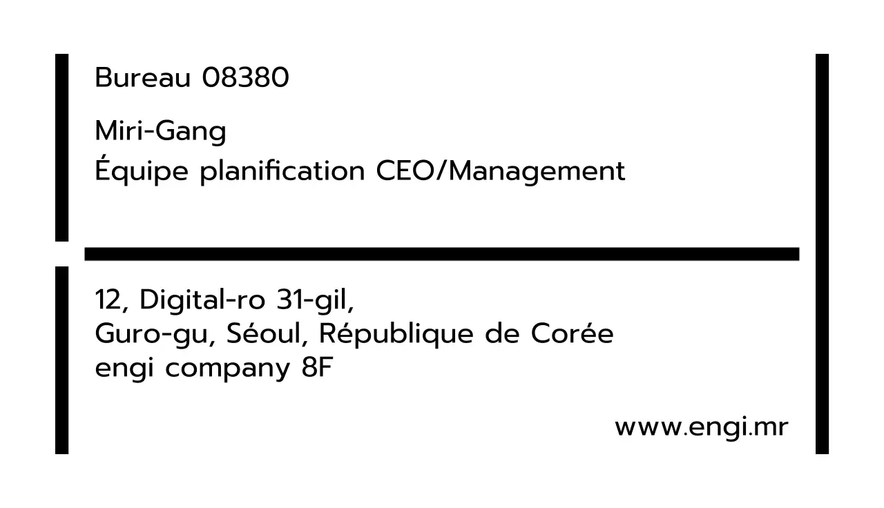 Carte de visite au style épuré avec une touche de bleu