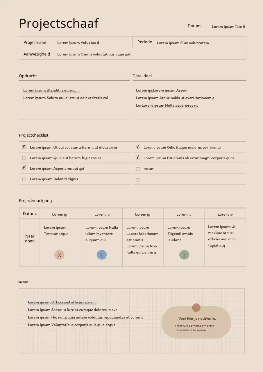 Een sentimentele bruine GoodNote planner