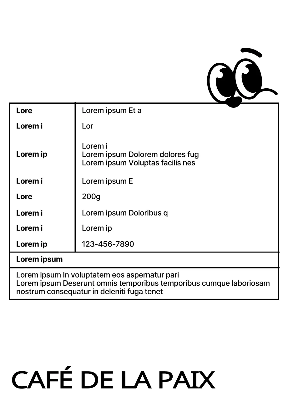 Grains de café avec un design mignon représentant une tasse à café noire illustration de caractère