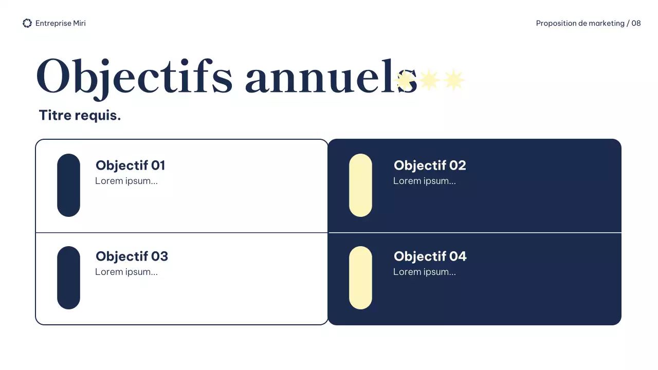 document de proposition de marketing moderne de la marine