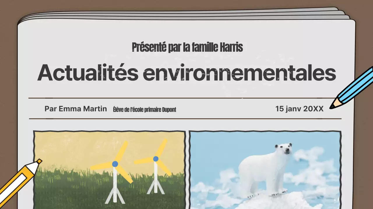 Journal environnemental des familles de l'école primaire
