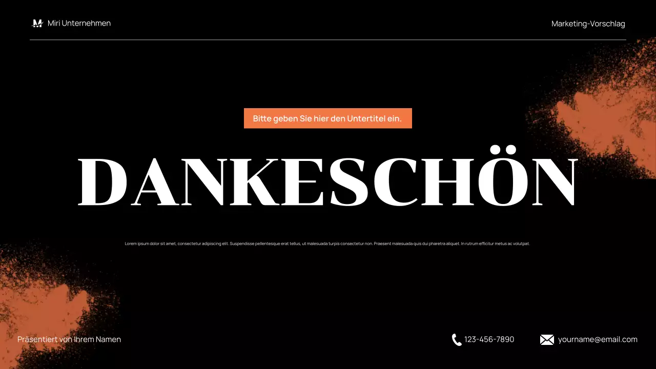 black modern marketing proposal