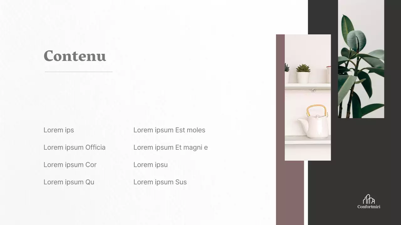 Thème de l'offre d'emménagement en marron et gris