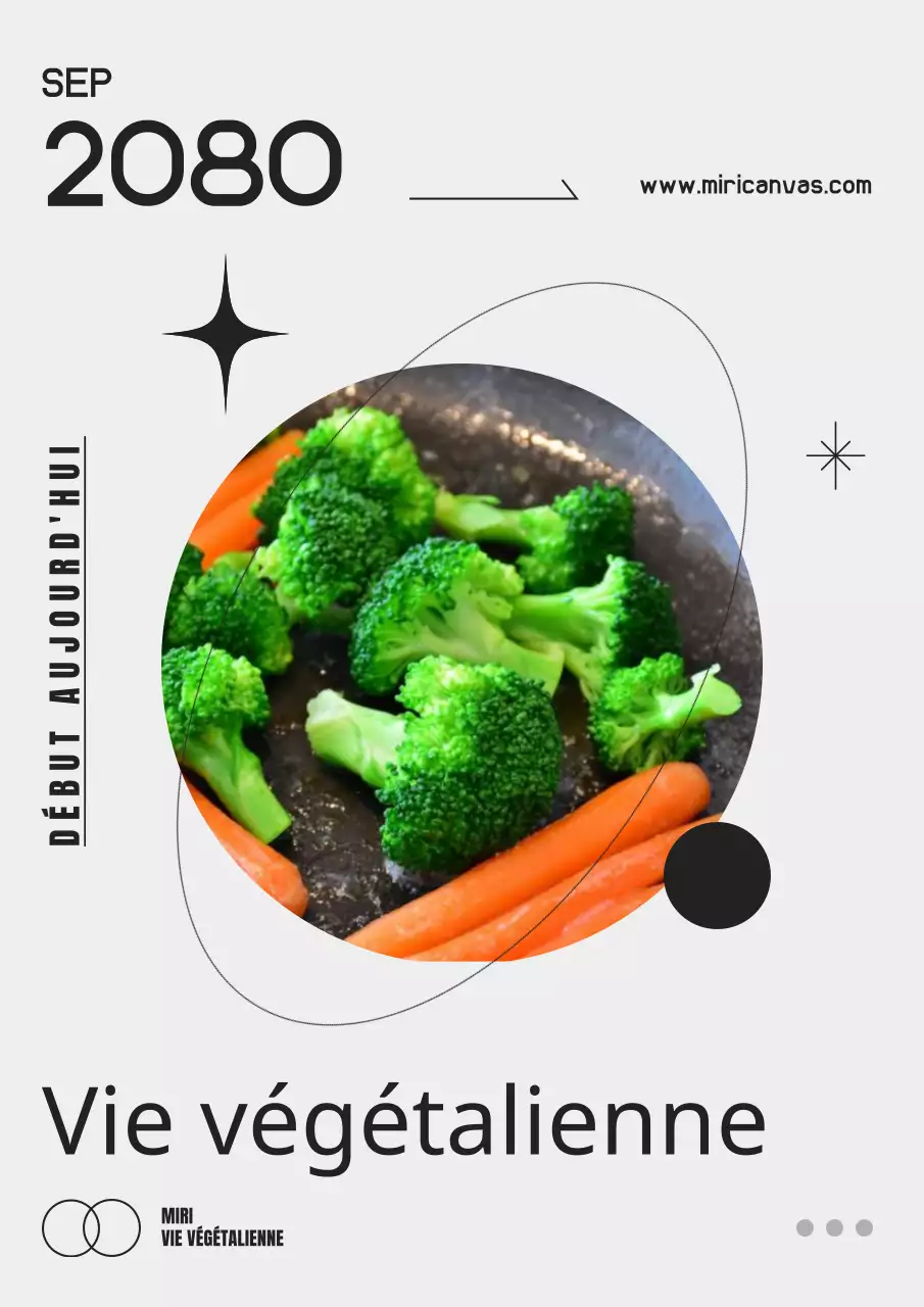 Promouvoir un marketing végétal simple en noir et gris