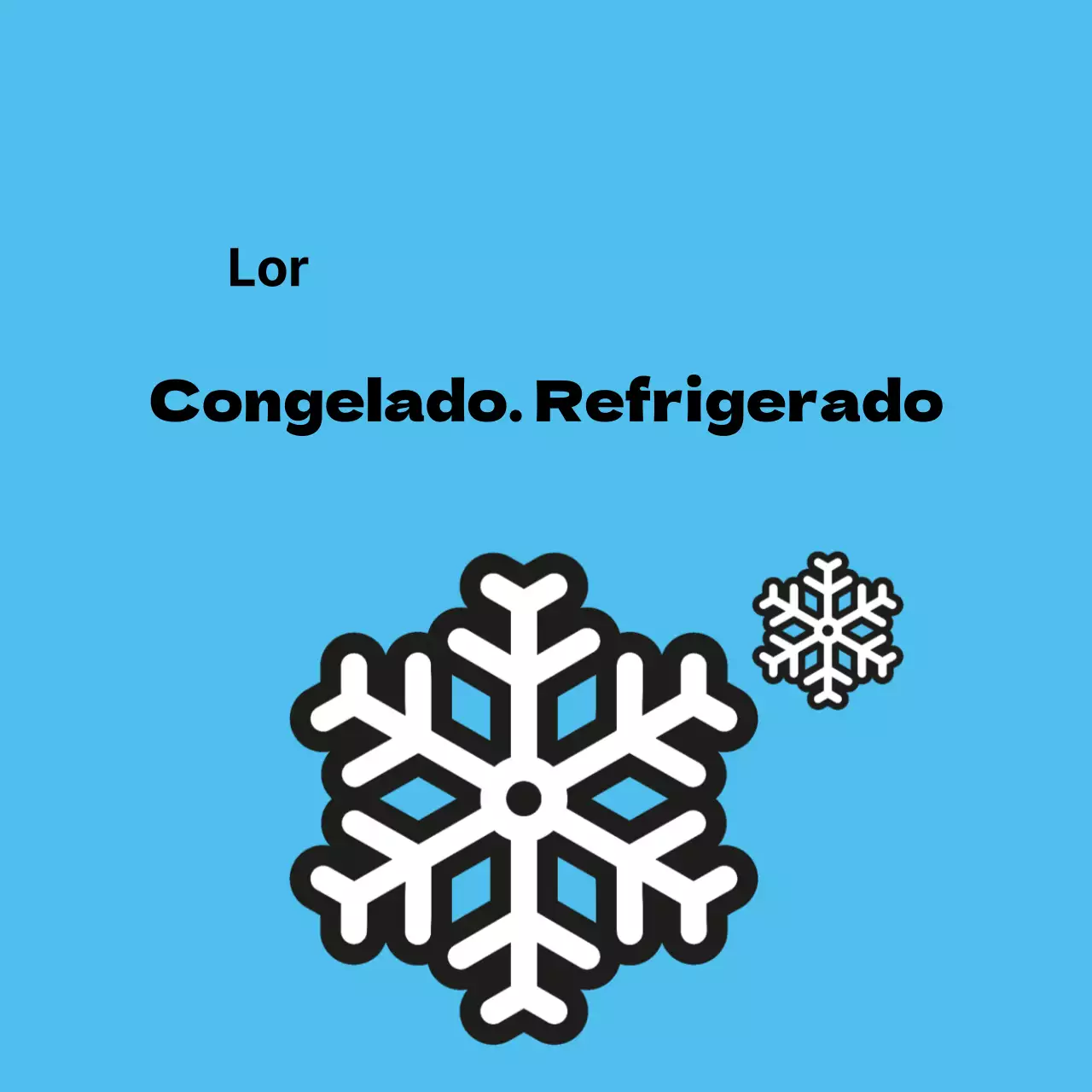 Pegatinas de alimentos congelados