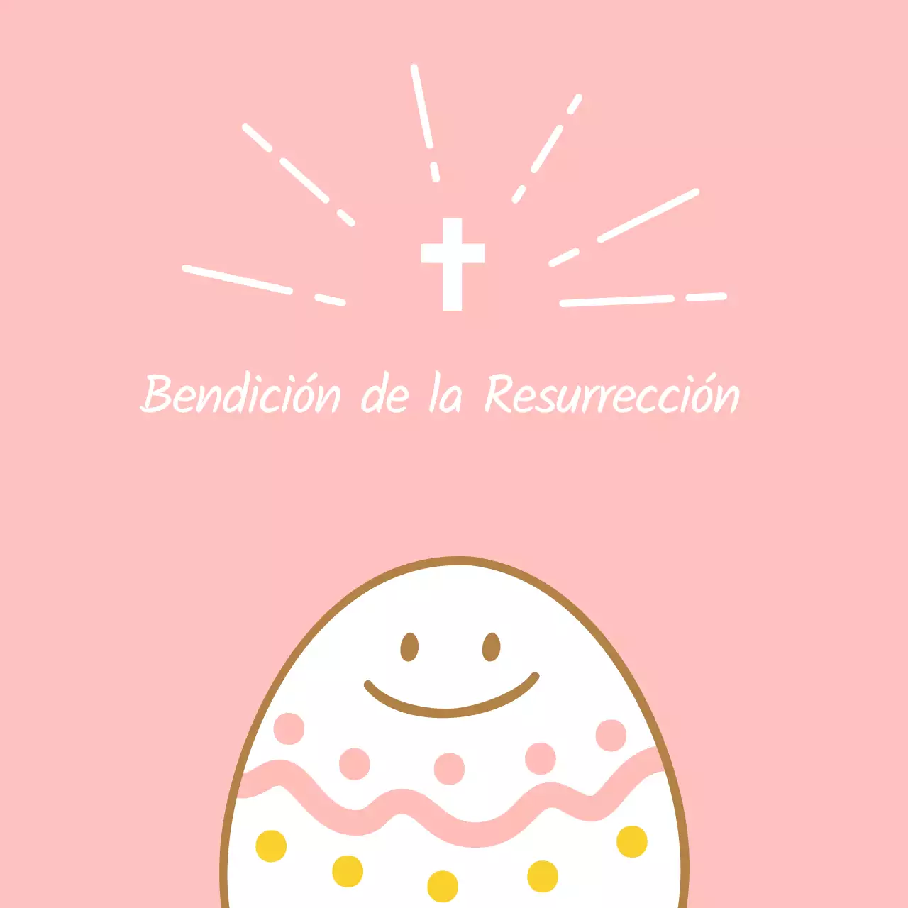 Adhesivo rosa con el círculo de la iglesia de Pascua