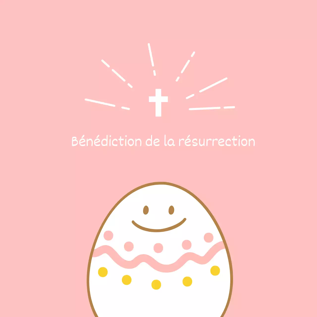 Autocollant circulaire rose et mignon pour l'église de Pâques