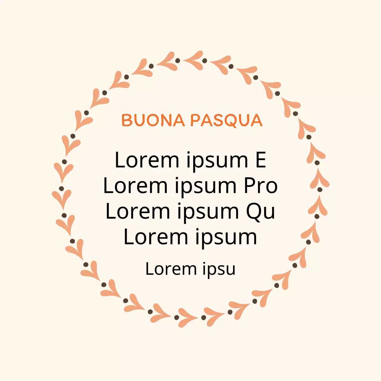 Simpatiche etichette pasquali per la chiesa con scritte arancioni