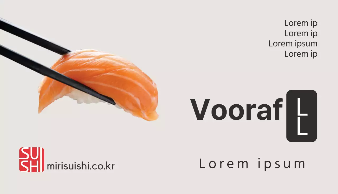 Sushikaart bij oranje foto uitgelichte restaurants