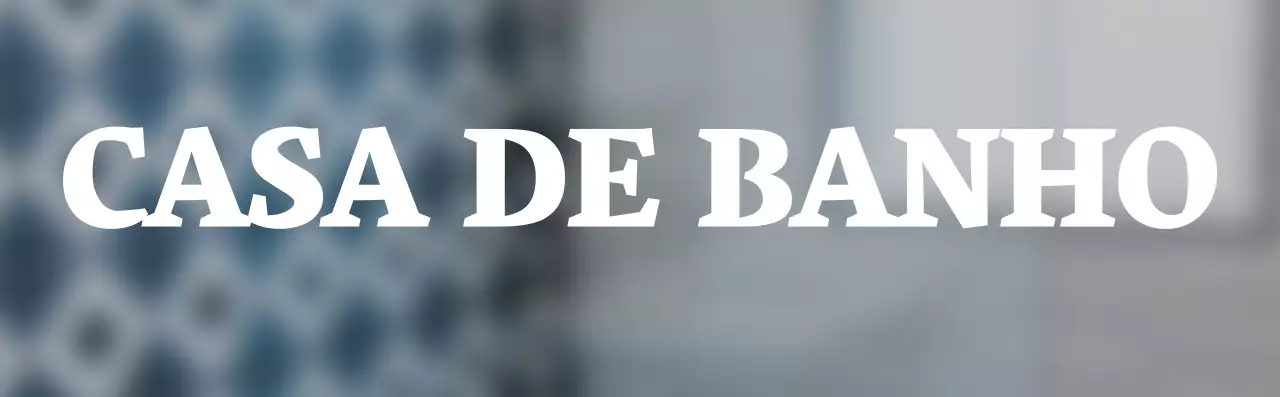 Orientação do texto da casa de banho num estilo simples