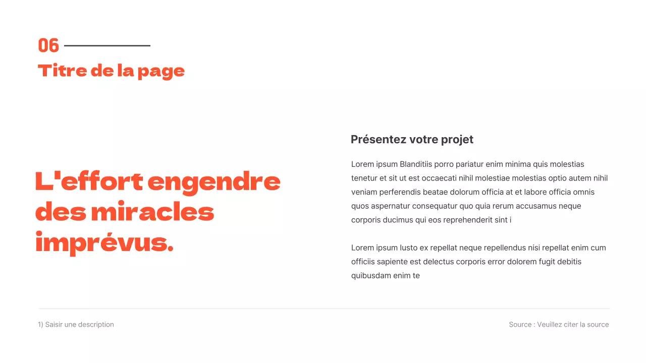 Des présentations propres