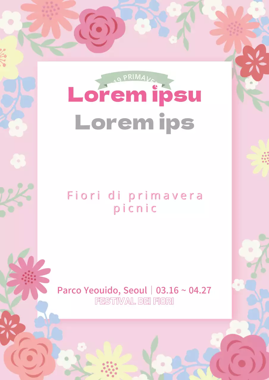 Primavera Picnic Fiori_Serif Poster