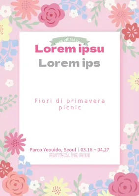 Primavera Picnic Fiori_Serif Poster