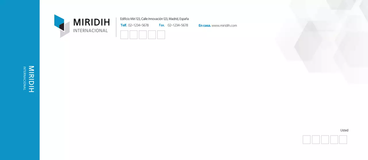 Sobres azules sencillos de color corporativo