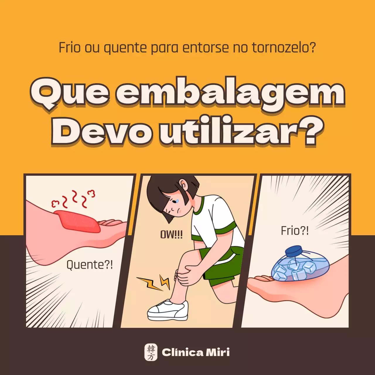 Cataplasmas contextualizados com um conceito de banda desenhada amarela e castanha