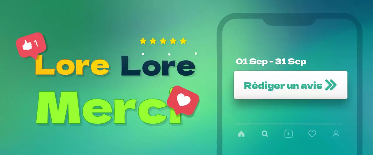 Bannière de promotion d'un événement de révision rectangle horizontal avec une palette de couleurs vertes et jaunes fraîches et un titre ciblé