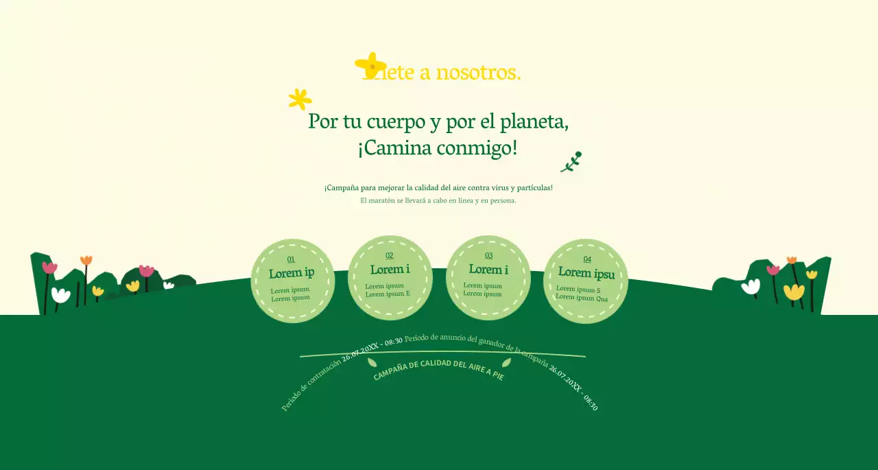 Sobre la campaña verde y amarilla de ir al trabajo a pie con un estilo limpio