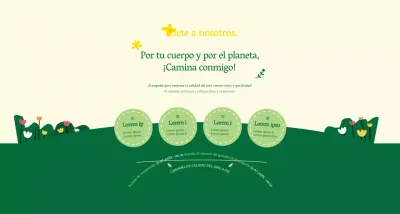 Sobre la campaña verde y amarilla de ir al trabajo a pie con un estilo limpio