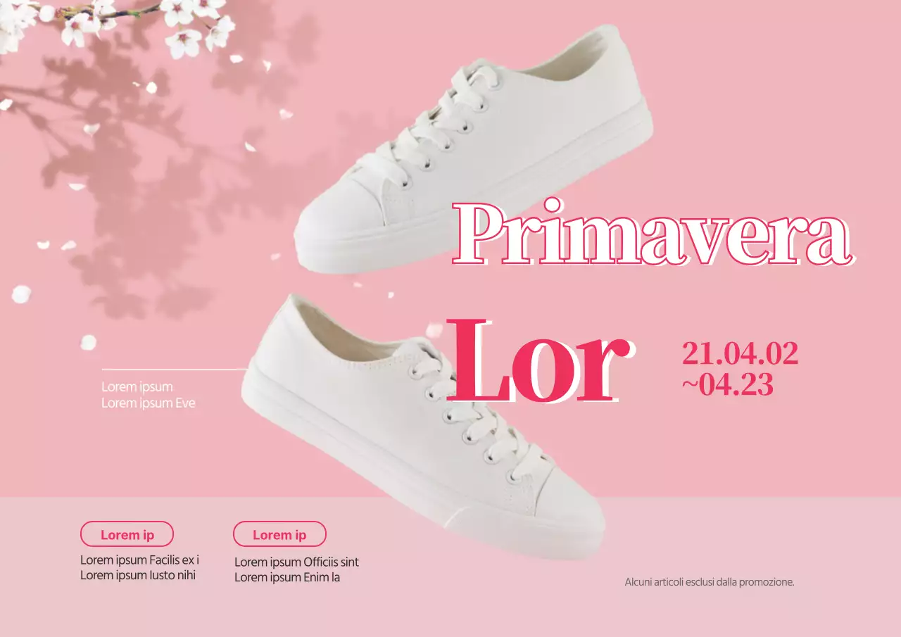 Foto rosa in evidenza Evento di vendita di cosmetici primaverili ordinari