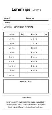 Schoon, stijlvol sjabloon voor wasbonnen