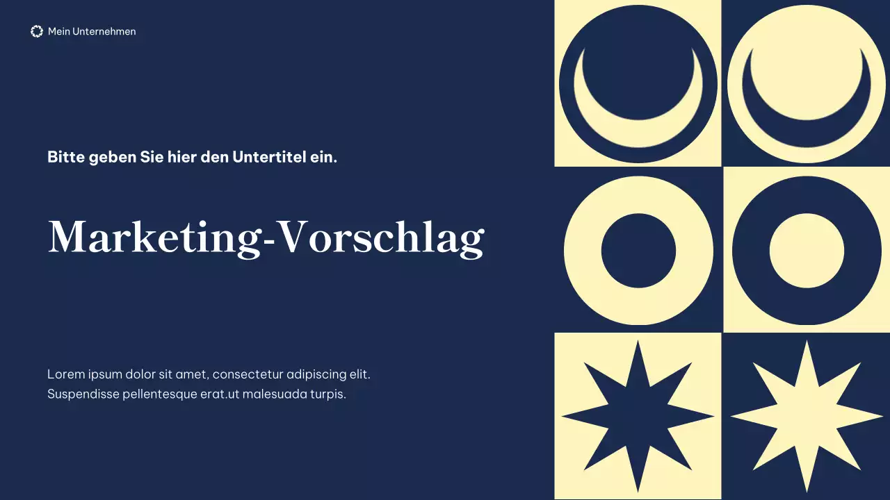 navy modern marketing proposal document