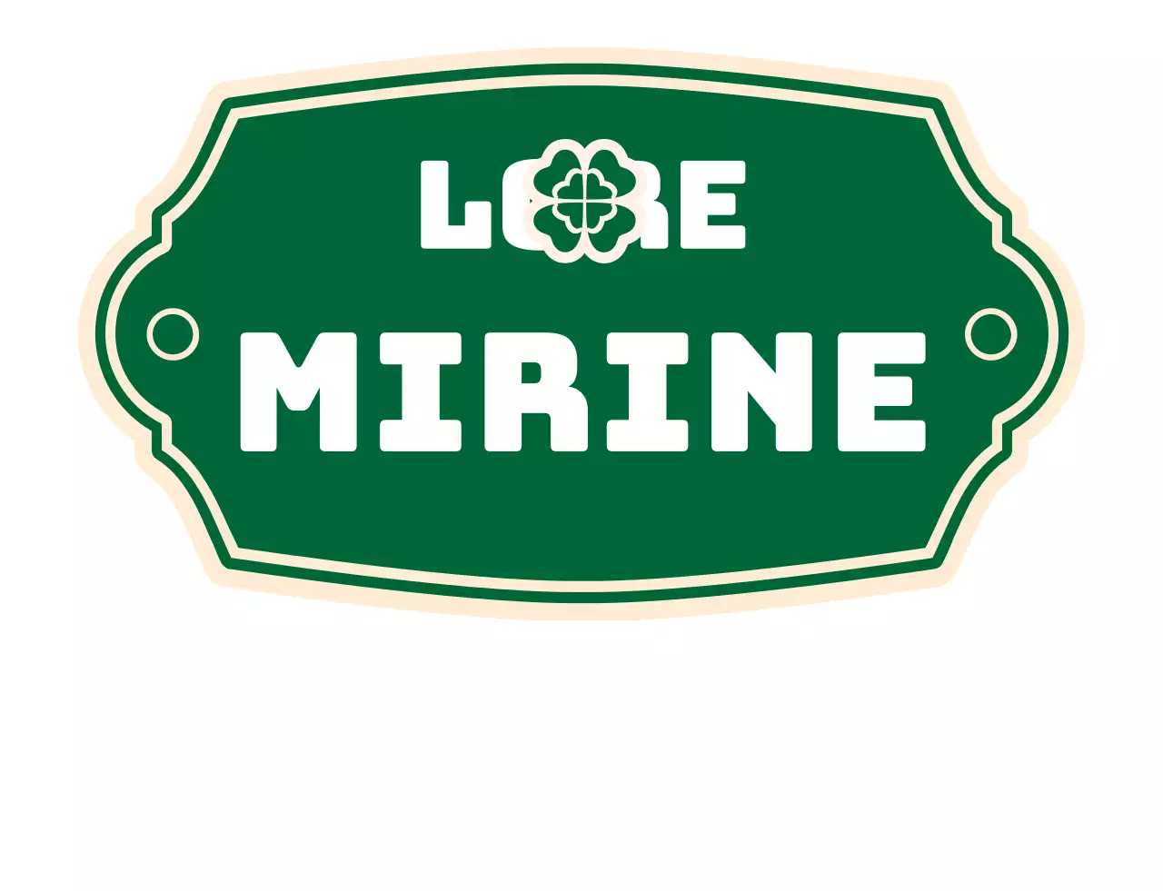 Een bistromenu met een retro groen logo