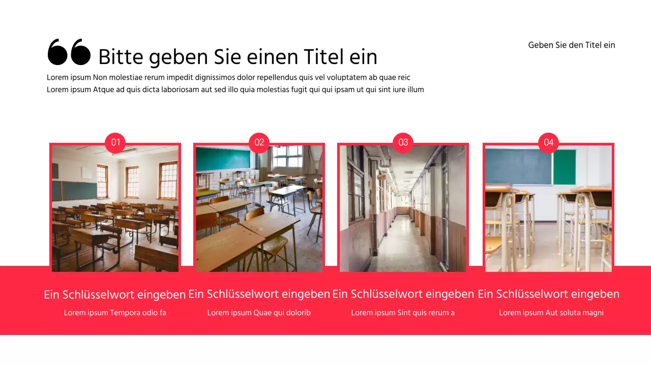 Agenda im roten Fotorahmenformat