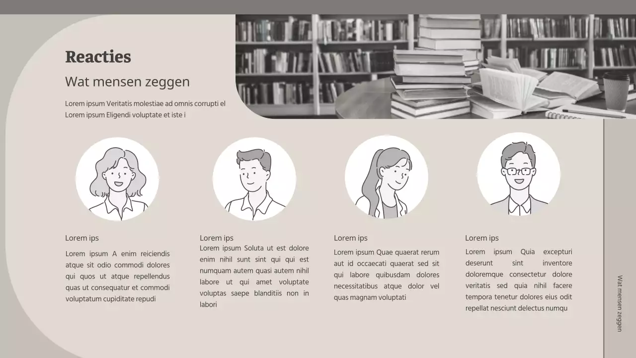 Voorstel voor een gastcollege in een beige en grijze boekwinkel