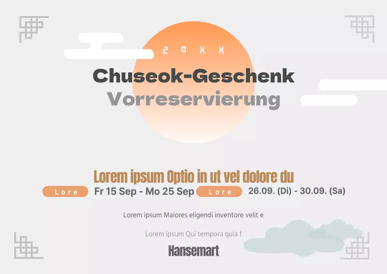 Chuseok Voranmeldung