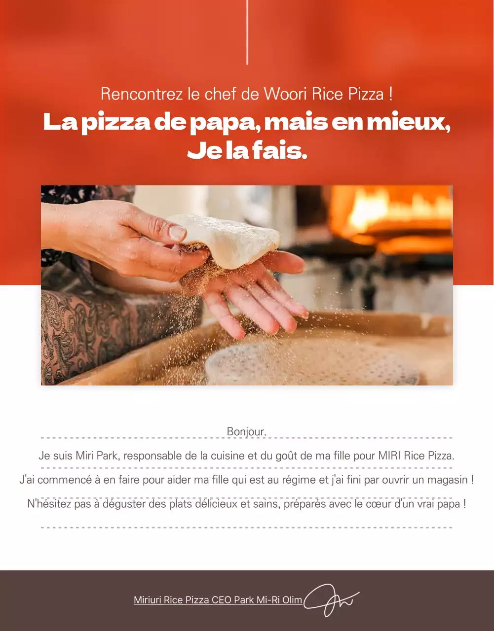 Promouvoir la vente de financement d'une simple pizza au riz rouge coréen