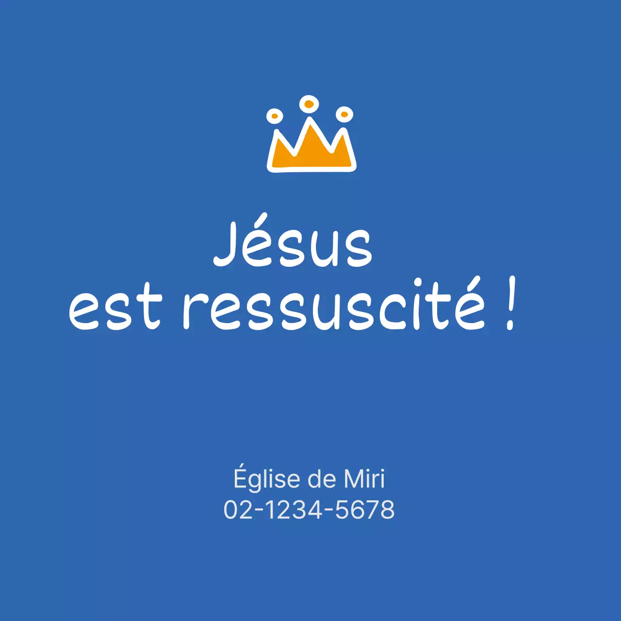 Autocollant circulaire de l'église de Pâques bleu Neat