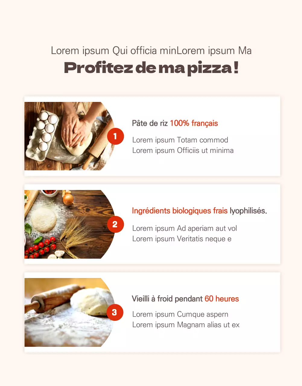 Promouvoir la vente de financement d'une simple pizza au riz rouge coréen